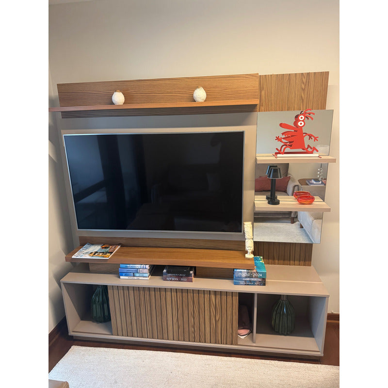 Rack Painel Sem Tv Marrom-claro