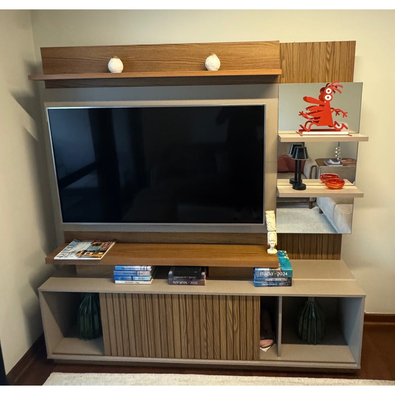 Rack Painel Sem Tv Marrom-claro