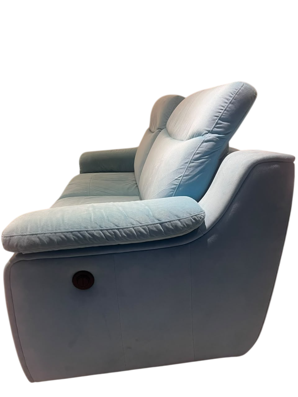Sofá Plenitude Yens Retrátil Elétrico 2 Módulos Suede Azul — foto 3 de 4