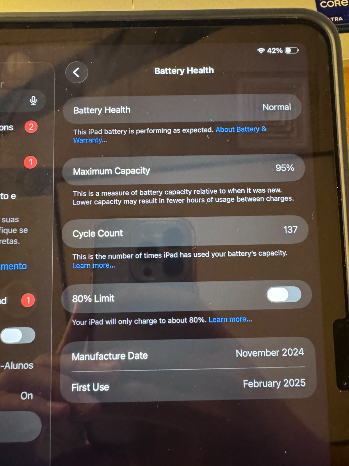 iPad Air 11 M2 128GB Wi-Fi Cinza-espacial + Apple Pencil — foto 7 de 7