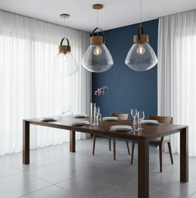 3 Lustres Conjunto em Vidro