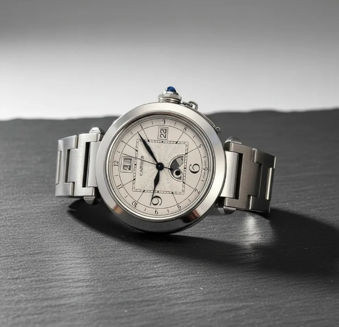 Relógio Cartier Pasha 42mm Aço Automático W31093M7