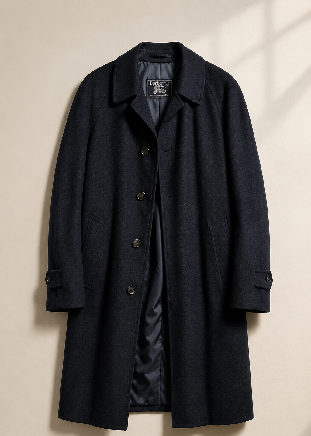 Sobretudo Burberry Balmacaan 100% Lã Made in England Masculino GG