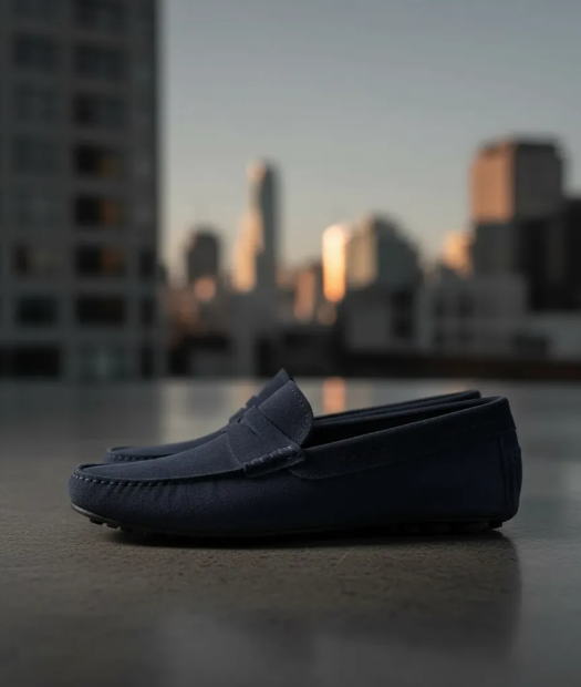 Mocassim Tod's Gommino Camurça Azul Marinho 40 BR Slip On